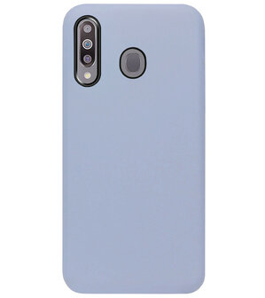 ADEL Premium Siliconen Back Cover Softcase Hoesje voor Samsung Galaxy M30 - Lavendel Grijs