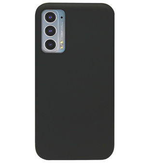 ADEL Premium Siliconen Back Cover Softcase Hoesje voor Motorola Moto Edge 20 - Zwart