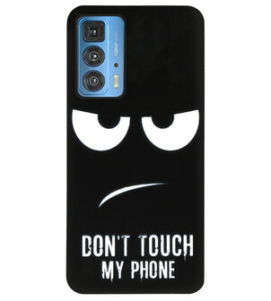 ADEL Siliconen Back Cover Softcase Hoesje voor Motorola Moto Edge 20 Pro - Don&#039;t Touch My Phone