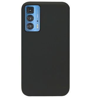 ADEL Premium Siliconen Back Cover Softcase Hoesje voor Motorola Moto Edge 20 Pro - Zwart