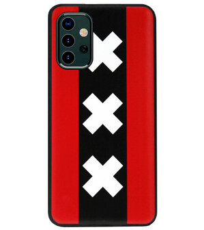 ADEL Siliconen Back Cover Softcase Hoesje voor Samsung Galaxy A32 (5G) - Amsterdam Andreaskruisen
