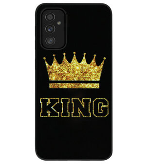 ADEL Siliconen Back Cover Softcase Hoesje voor Samsung Galaxy M52 - King Koning