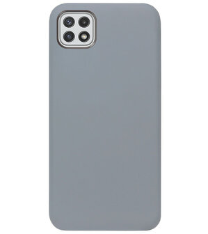ADEL Siliconen Back Cover Softcase Hoesje voor Samsung Galaxy A22 (5G) - Grijs