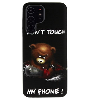 ADEL Siliconen Back Cover Softcase Hoesje voor Samsung Galaxy S22 Plus - Don&#039;t Touch My Phone Beren
