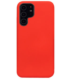 ADEL Siliconen Back Cover Softcase Hoesje voor Samsung Galaxy S22 Plus - Rood