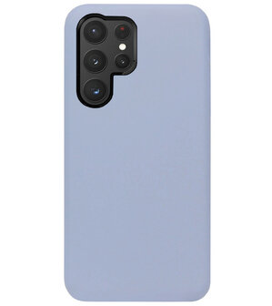 ADEL Premium Siliconen Back Cover Softcase Hoesje voor Samsung Galaxy S22 Ultra - Lavendel Grijs