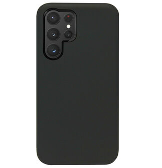 ADEL Siliconen Back Cover Softcase Hoesje voor Samsung Galaxy S22 Ultra - Zwart