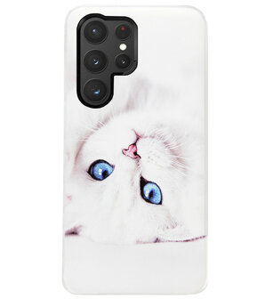 ADEL Siliconen Back Cover Softcase Hoesje voor Samsung Galaxy S22 Ultra - Katten