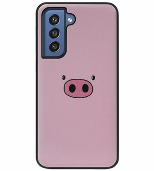 ADEL Siliconen Back Cover Softcase Hoesje voor Samsung Galaxy S21 FE - Biggetje