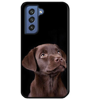 ADEL Siliconen Back Cover Softcase Hoesje voor Samsung Galaxy S21 FE - Labrador Retriever Hond Bruin