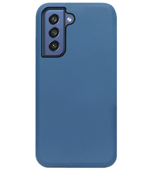 ADEL Premium Siliconen Back Cover Softcase Hoesje voor Samsung Galaxy S21 FE - Blauw