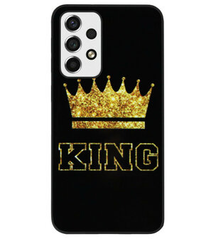 ADEL Siliconen Back Cover Softcase Hoesje voor Samsung Galaxy A73 - King Koning