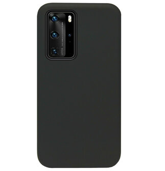ADEL Siliconen Back Cover Softcase Hoesje voor Huawei P40 - Zwart