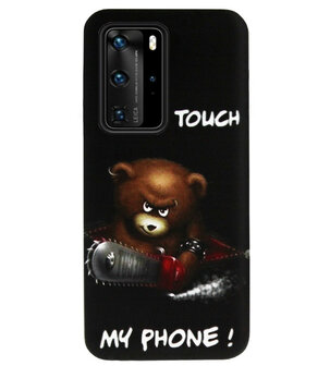 ADEL Siliconen Back Cover Softcase Hoesje voor Huawei P40 Pro - Don&#039;t Touch My Phone Beren