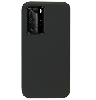 ADEL Siliconen Back Cover Softcase Hoesje voor Huawei P40 Pro - Zwart