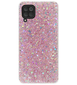 ADEL Premium Siliconen Back Cover Softcase Hoesje voor Huawei P40 Lite - Bling Bling Roze