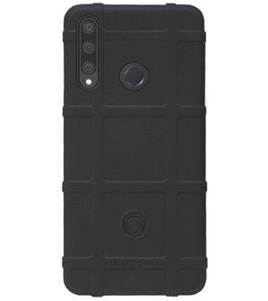 RUGGED SHIELD Rubber Bumper Case Hoesje voor Huawei P40 Lite E - Zwart