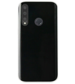 ADEL Siliconen Back Cover Softcase Hoesje voor Huawei P40 Lite E - Doorzichtig Transparant