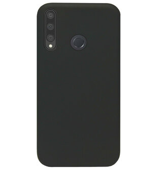 ADEL Siliconen Back Cover Softcase Hoesje voor Huawei P40 Lite E - Zwart