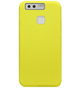 ADEL Siliconen Back Cover Softcase Hoesje voor Huawei P9 - Geel
