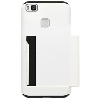 ADEL Kunststof Back Cover Hardcase Hoesje voor Huawei P9 Lite - Pasjeshouder Wit