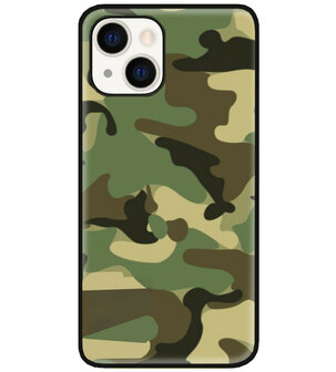 ADEL Siliconen Back Cover Softcase Hoesje voor iPhone 14 - Camouflage