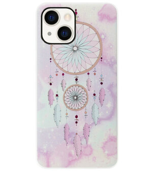 ADEL Siliconen Back Cover Softcase Hoesje voor iPhone 14 - Dromenvanger Kleur