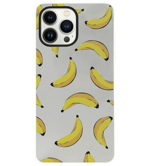 ADEL Siliconen Back Cover Softcase Hoesje voor iPhone 14 Pro - Bananen Geel