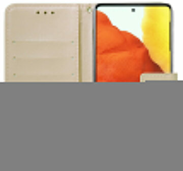 ADEL Kunstleren Book Case Pasjes Portemonnee Hoesje voor iPhone 14 Pro Max - Goud