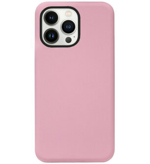 ADEL Siliconen Back Cover Softcase Hoesje voor iPhone 14 Pro Max - Roze