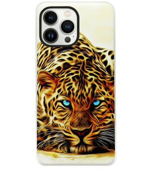 ADEL Siliconen Back Cover Softcase Hoesje voor iPhone 14 Pro Max - Tijger