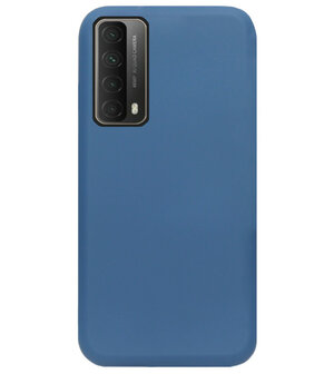 ADEL Premium Siliconen Back Cover Softcase Hoesje voor Huawei P Smart 2021 - Blauw