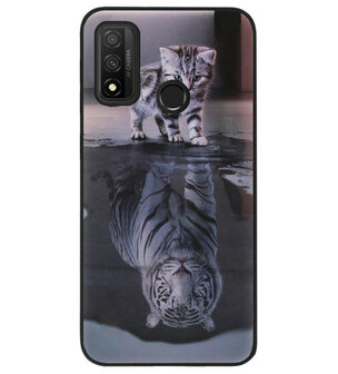 ADEL Siliconen Back Cover Softcase Hoesje voor Huawei P Smart 2020 - Poezen Schaduw Tijger