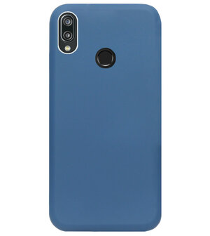 ADEL Premium Siliconen Back Cover Softcase Hoesje voor Huawei P Smart 2019 - Blauw