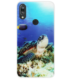 ADEL Siliconen Back Cover Softcase Hoesje voor Huawei P Smart Z - Schildpad