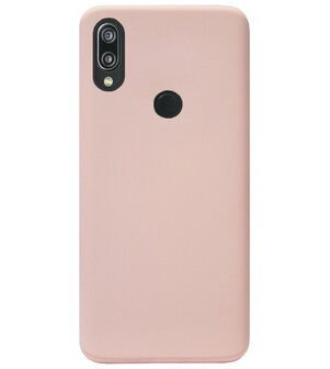 ADEL Premium Siliconen Back Cover Softcase Hoesje voor Huawei P Smart Z - Lichtroze