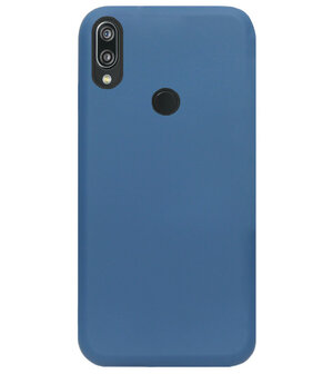 ADEL Premium Siliconen Back Cover Softcase Hoesje voor Huawei P Smart Z - Blauw