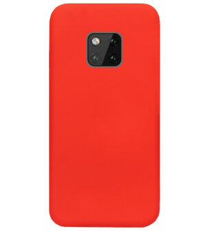 ADEL Siliconen Back Cover Softcase Hoesje voor Huawei Mate 20 Pro - Rood