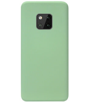 ADEL Premium Siliconen Back Cover Softcase Hoesje voor Huawei Mate 20 Pro - Lichtgroen