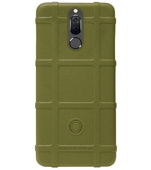 RUGGED SHIELD Rubber Bumper Case Hoesje voor Huawei Mate 10 Lite - Groen