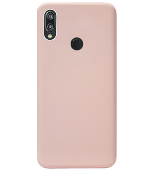ADEL Premium Siliconen Back Cover Softcase Hoesje voor Huawei Y7 (2019) - Lichtroze