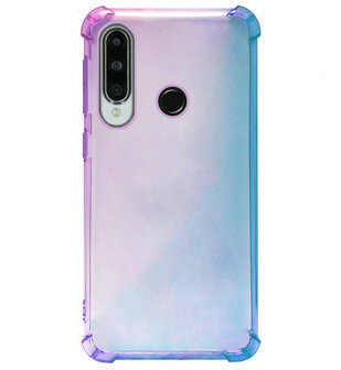 ADEL Siliconen Back Cover Softcase Hoesje voor Huawei Y6p - Kleurovergang Blauw Paars