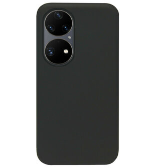 ADEL Siliconen Back Cover Softcase Hoesje voor Huawei P50 - Zwart