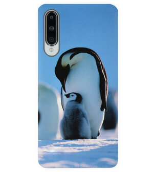 ADEL Siliconen Back Cover Softcase Hoesje voor Y9s/ Huawei P Smart Pro - Pinguin Blauw