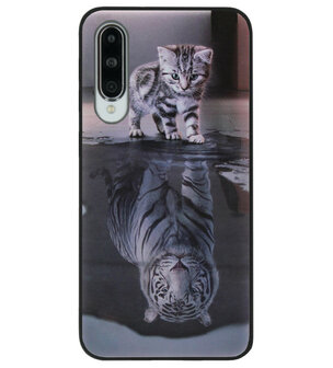 ADEL Siliconen Back Cover Softcase Hoesje voor Y9s/ Huawei P Smart Pro - Poezen Schaduw Tijger