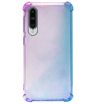 ADEL Siliconen Back Cover Softcase Hoesje voor Y9s/ Huawei P Smart Pro - Kleurovergang Blauw Paars