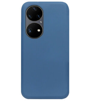 ADEL Premium Siliconen Back Cover Softcase Hoesje voor Huawei P50 Pro - Blauw