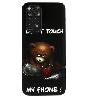 ADEL Siliconen Back Cover Softcase Hoesje voor Xiaomi Redmi Note 11 Pro - Don&#039;t Touch My Phone Beren