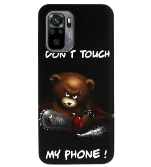 ADEL Siliconen Back Cover Softcase Hoesje voor Xiaomi Redmi Note 10 (4G)/ 10s - Don&#039;t Touch My Phone Beren
