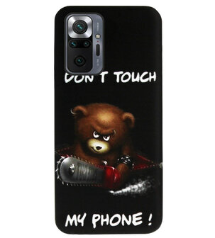 ADEL Siliconen Back Cover Softcase Hoesje voor Xiaomi Redmi Note 10 Pro - Don&#039;t Touch My Phone Beren